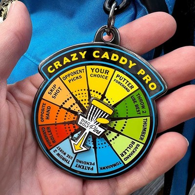 Disc Golf Pins Crazy Caddy Game PRO - Keychain Disc Golf Game
