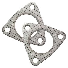 2 PCS Car Exhaust Pipe Gasket, 2.48" 3-Bolt Exhaust Flange Gasket with High