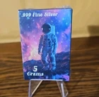 Astronaut  5 Grams .999 Fine Silver Bar Limited Edition by Pan Silver Co Sealed