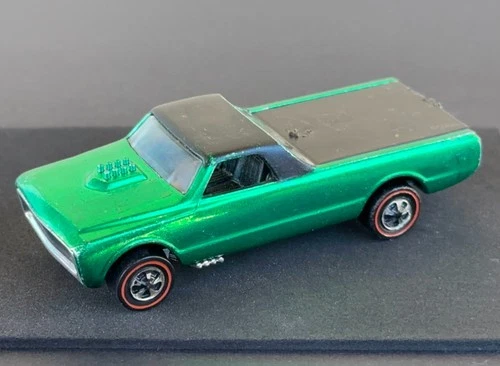 Vintage Hot Wheels Redline 1968 Green Custom Fleetside US - Very Nice! No Res!