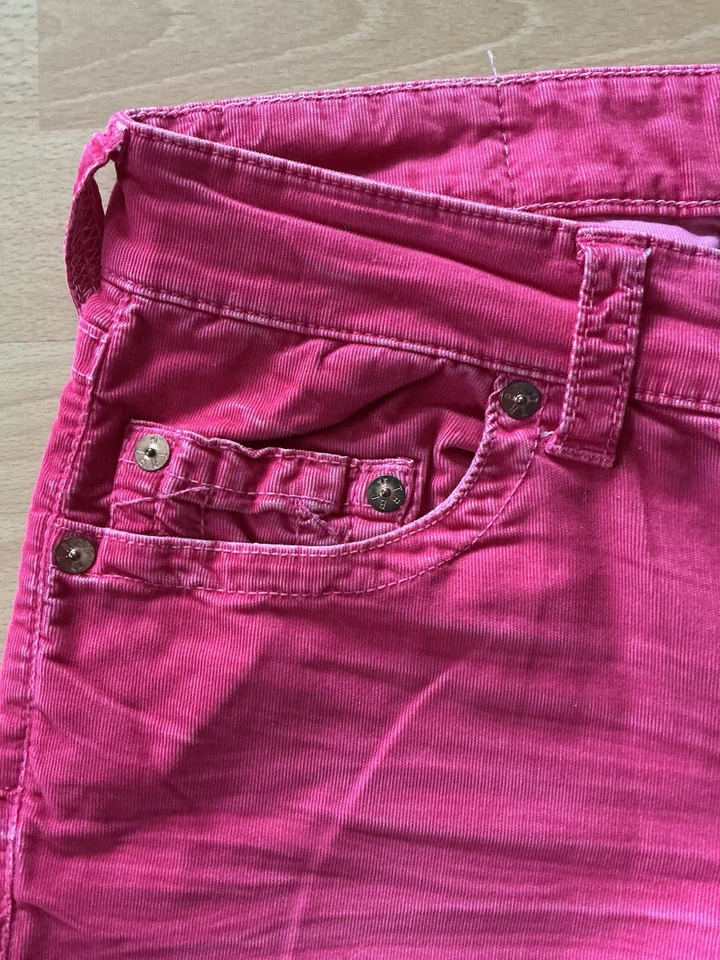TRUE RELIGION Stretch-Cordhose, Modell GENO, rot, Größe 32 - Bild 3 von 4