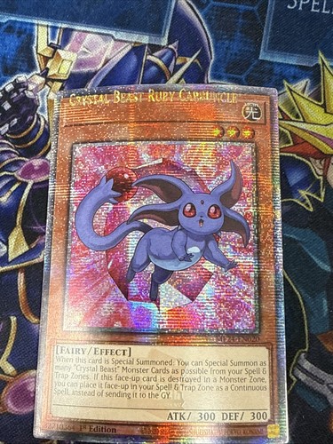 YuGiOh Crystal Beast Ruby Carbuncle QCR MP24-EN020 NAME SHIFT MISPRINT - Picture 1 of 1