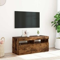 Tv-Schrank Mit Led-Leuchten R?Uchereiche 90X35X40 Cm