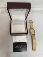 VTG Lucien Piccard Women's Swiss Chronograph Watch.  EUC.  Square Face. 