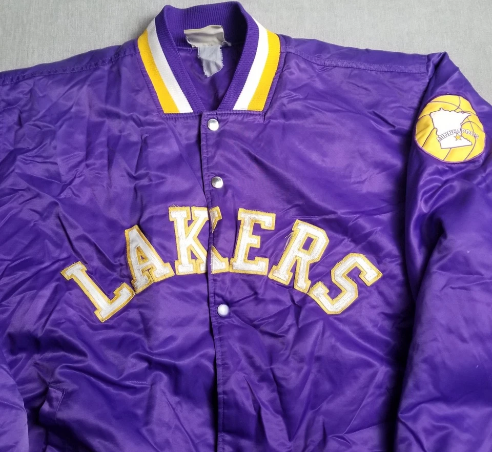 Chaqueta de bombardero de colección Majestic Hardwood Classics Los Angeles Lakers NBA 90s 2XL XXL Foto 2 de 4