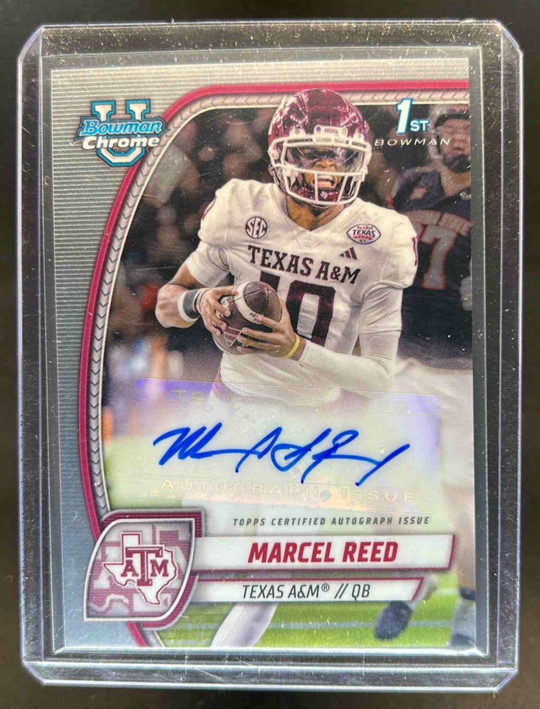 2024 Bowman Chrome University Marcel Reed Auto 1st Prospect #PA-MR