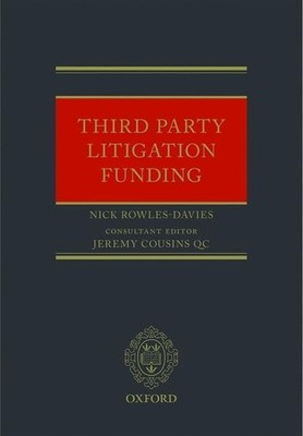 Third Party Litigation Funding by Rowles-Davies, Nick Hardback Book The Fast