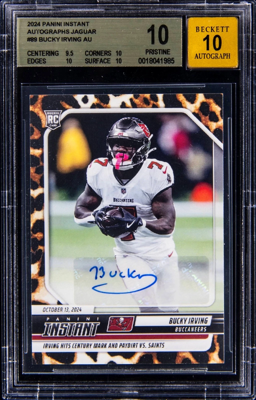 Bucky Irving Panini Instant NFL #61 Autograph-Jaguar