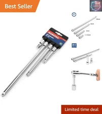 Durable Heat-Treated Steel 3/8 In. Socket Extensions - 4 Length Options