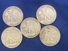 Walking Liberty Half Dollars. Mixed Years and Mints Very Worn. Price is per coin