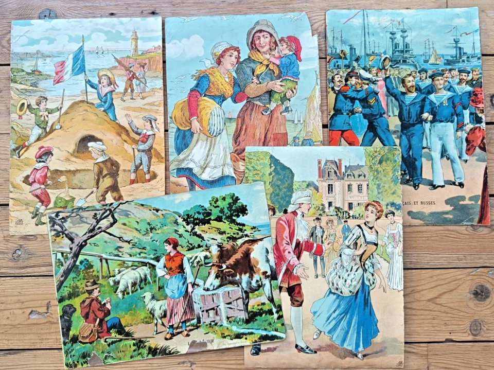 c. 1910 - GRAND JEU DE CUBES ANCIEN JJF - Puzzle jouet 1900 - Photo 4/4