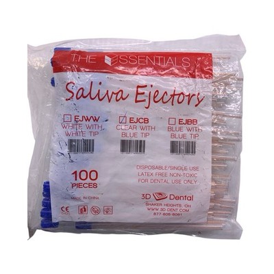 OneMed Dental Disposable Saliva Ejector,Evacuation Suction Tips 100 Pcs/Bag