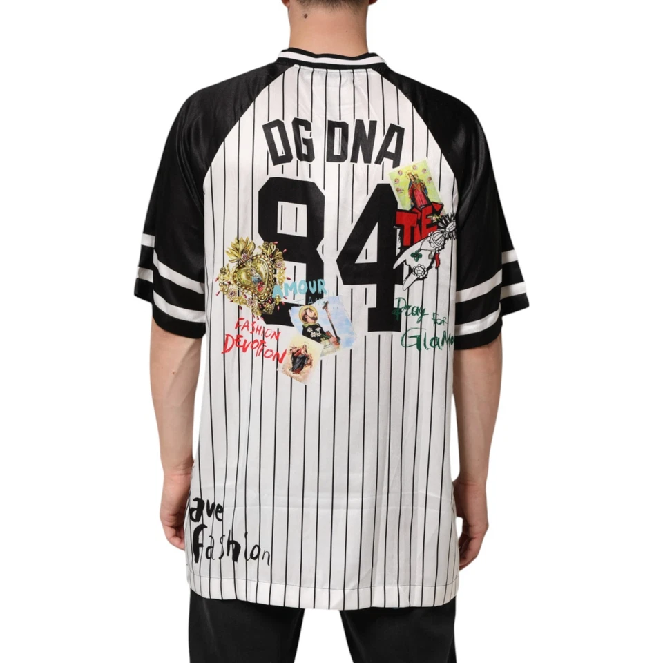 Camiseta DOLCE & GABBANA Tradizione Graffiti Estampado Gran Tamaño Hombres IT50/US40/L $600 Foto 3 de 4