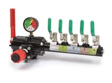 MANDO REGULADOR PRESION VOLUMETRICO 5 VIAS 40 BAR 150 L/MIN MANOMETRO GLICERINA