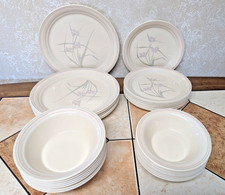 Vintage Corelle Corning Ware Spring Pond 35 pcs Salad, Cereal, Dinner, Dessert