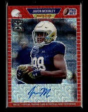 2021 Pro Set Metal #PA-JMK Javon McKinley 1989 Autographs XRC Mojo Red #/35