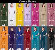 Unisex NiaaHinn Medical Scrubs with Multi-Pocket Design - Comfort  Style
