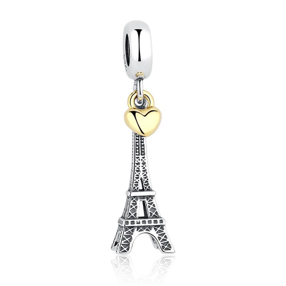 Charm Torre Eiffel Parigi Cuore in argento 925 - Les Folies - Immagine 3 di 4