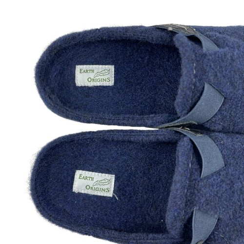 Earth Origins Women's Jenna Clogs Mules 9.5 M Blue Felt Fabric Slip On Shoes - Picture 10 of 11