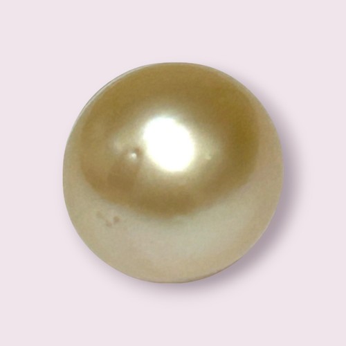 Premier 13 x 12.7mm Natural Pale Gold Australia South Sea Pearl Pendant - Picture 9 of 9