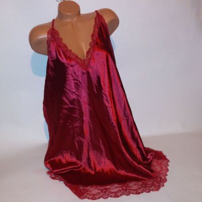 Avid Love Lingerie Set Babydoll & Panty 4X Red Solid Lace Trim V String