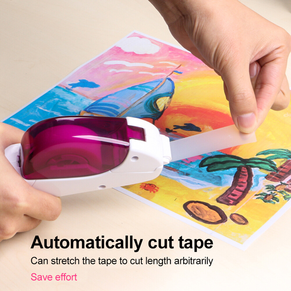 Mini Tape Dispenser Cutter Office School Stationery Handheld Sellotape Cellotape-image