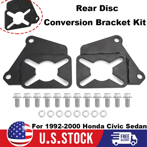 Rear Disc Conversion Bracket Kit For Honda Civic Hatch Coupe Sedan 1992-2000 US