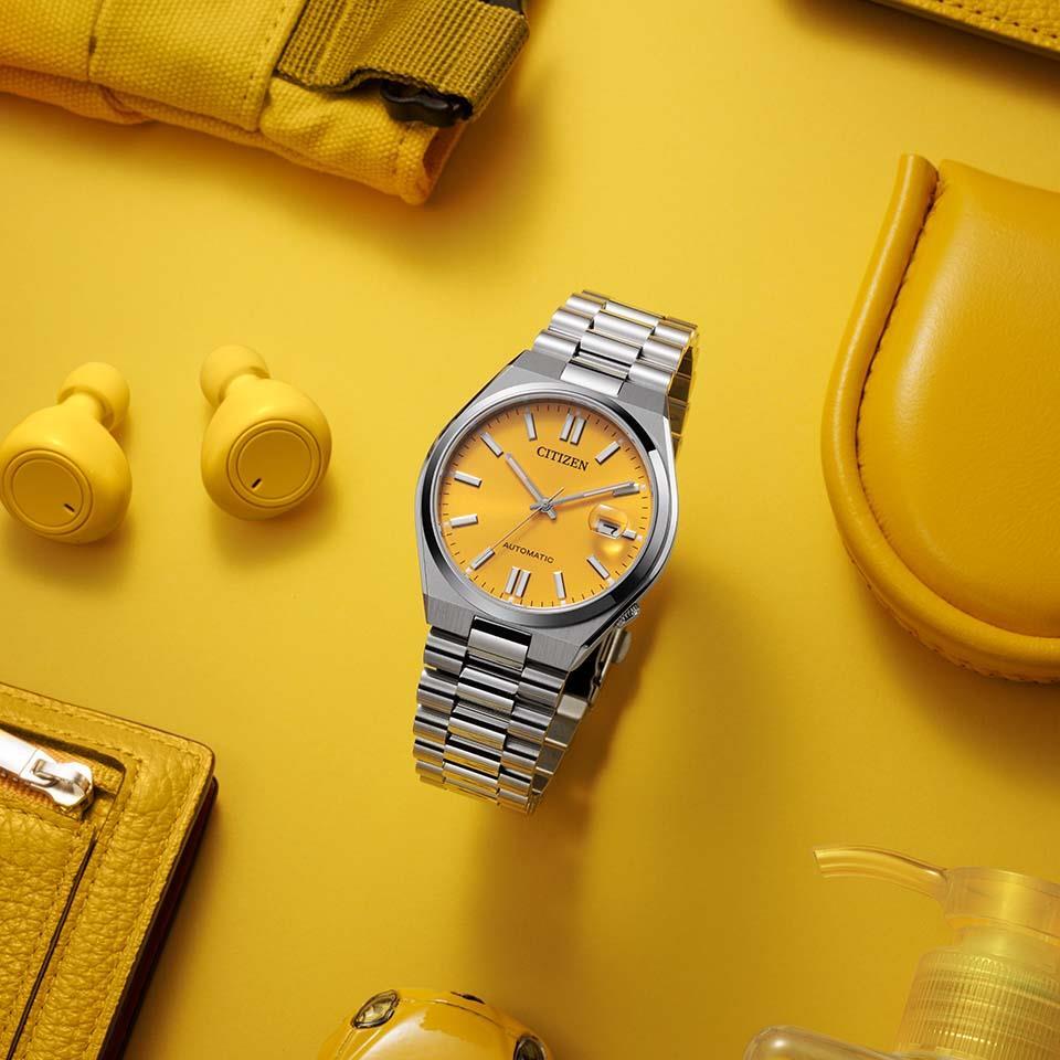 【美品】 CITIZEN TSUYOSA NJ0150-81z yellow Citizen Tsuyosa Yellow Automatic NJ0150-81Z - automatic watches