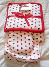 Polka Dot Pot Holder, Oven Mitt & Kitchen Tow...