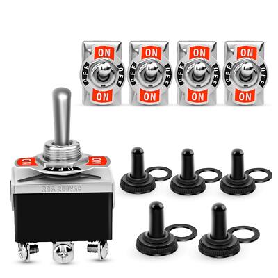 Nilight 5 Pack 6Pin Heavy Duty Rocker Toggle Switch 15A 250V 20A 125V DPDT 6 Pin