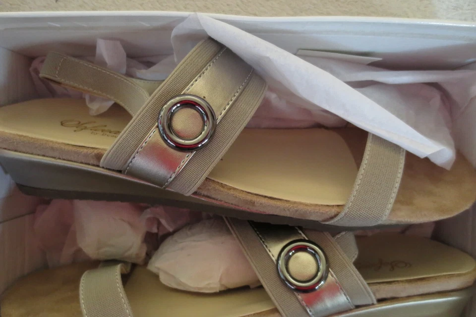 Women Sofwear By Beacon Noelle Sandals Size 10M Pewter Color New - Image 3 of 4