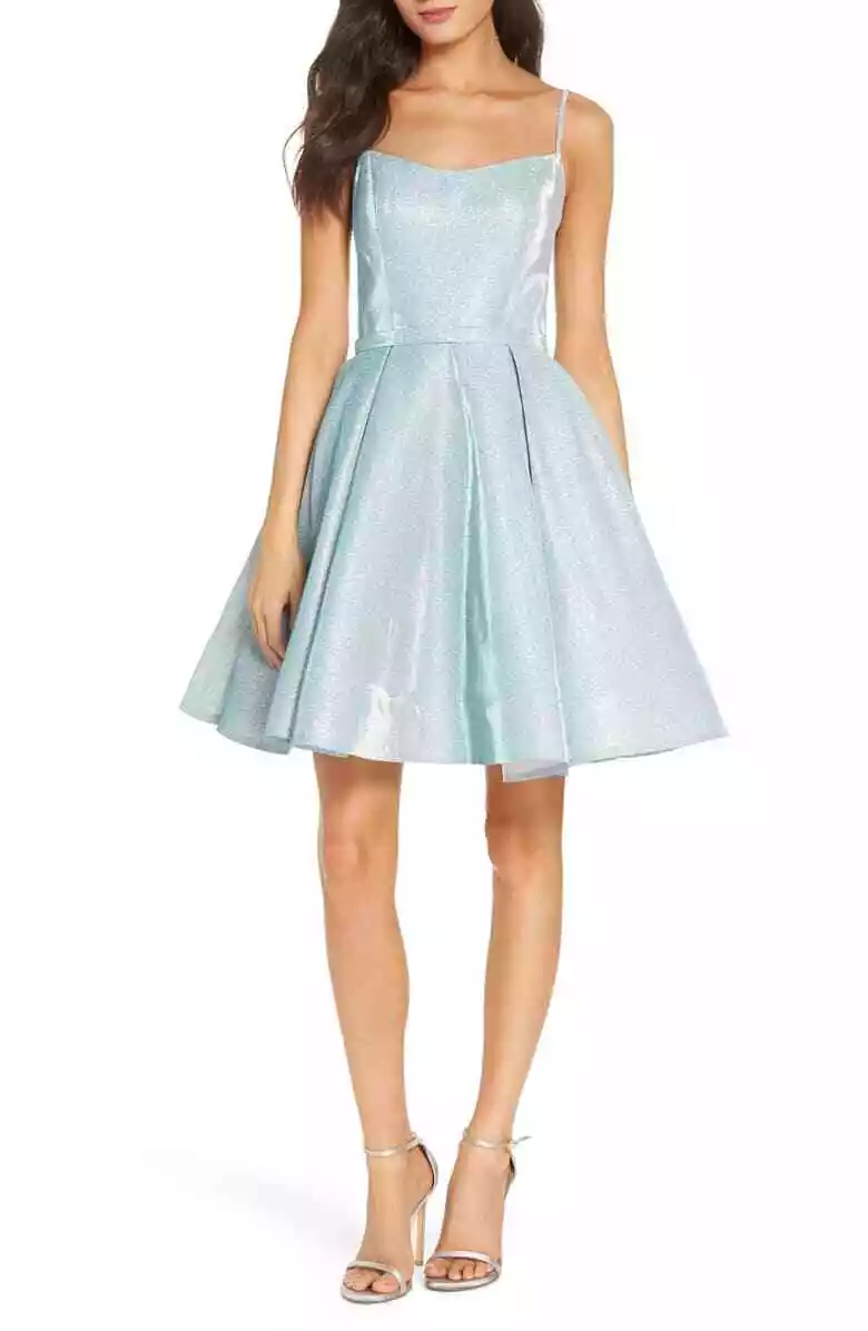 MAC DUGGAL SHIMMERING ICE FIT u0026 FLARE DRESS sz 16 | eBay