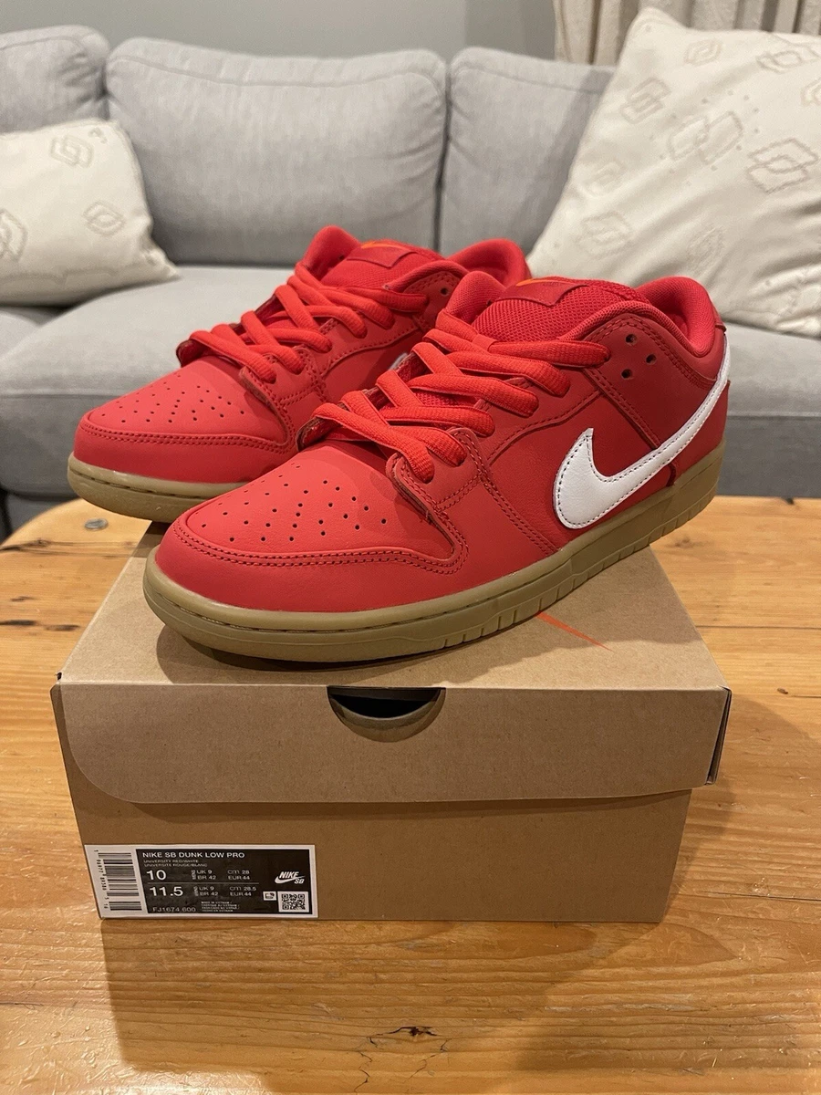 Preços baixos em Nike Dunk SB Low University Red Gum | eBay