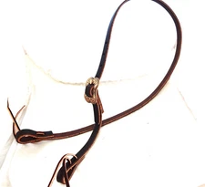 1/2" Bosal Hackamore Hanger Rich Brown Harness Leather Copper Buckle Water Tie