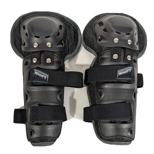 Shift Motocross Knee/Shin Guards Black Youth Sized MX Enforcer For ATV