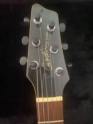 【クリーニング済】 Godin model Solidacゴダンエレキギター Godin Solidac HSH Solid Body Blue Quilted Top Electric