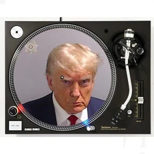 Donald J Trump Thug Life Mug Shot #1 Slipmat Turntable 12" LP DJ Audiophile x1
