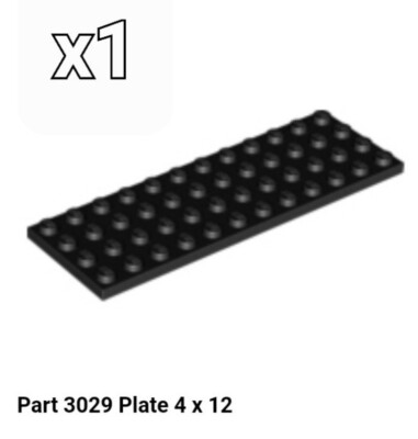 NEW LEGO Parts x1 BLACK 3029 Plate x 12 302926
