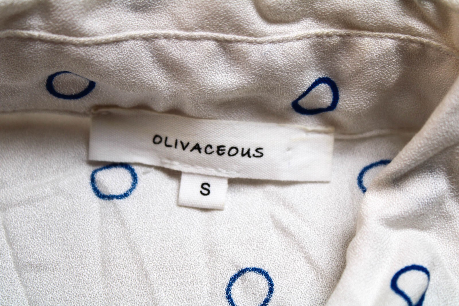 Olivaceous Circle Pattern Button Down Shirt Women… - image 4