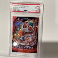 2020 JAMES WISEMAN PANINI PRIZM CRUSADE RED ICE PSA 9