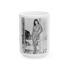 Joan Collins #34 (Vintage Female Icon) White Coffee Mug