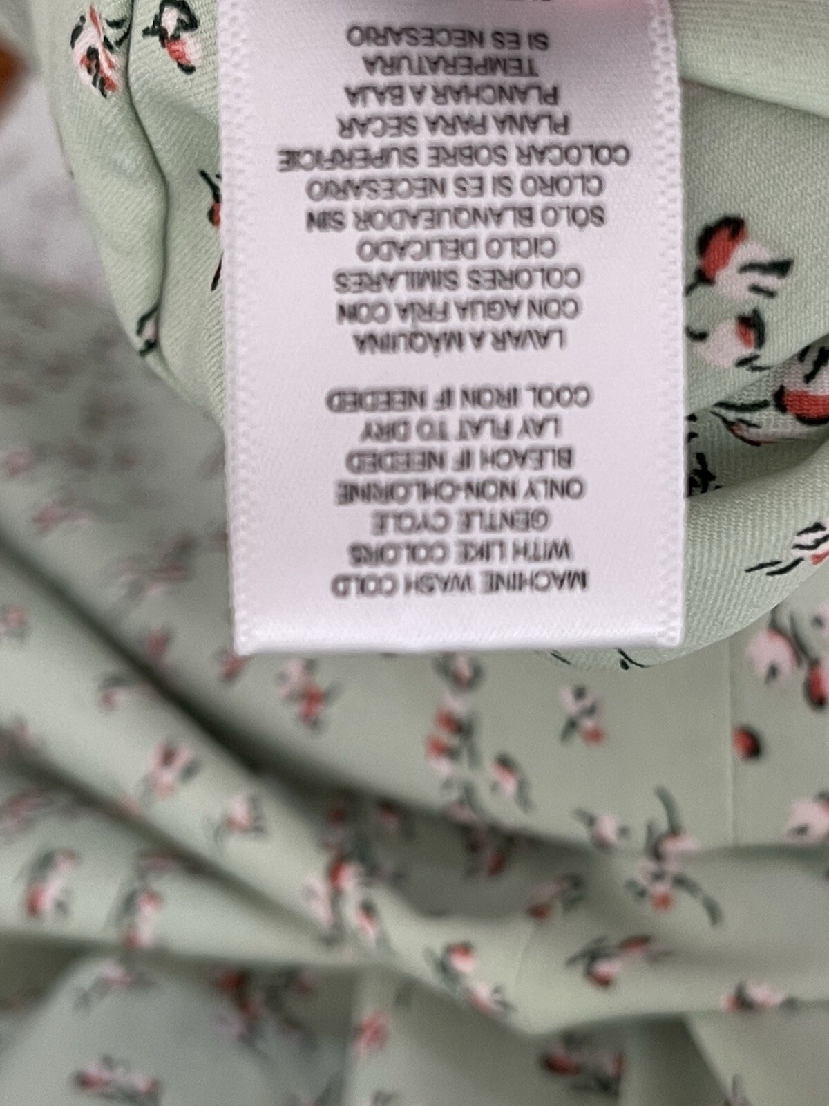 Love Whit By Whitney Port Dress Size Large L Green Floral Ruched Open Back