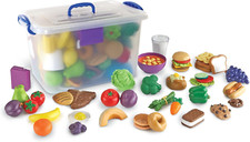 New Sprouts Classroom Play Food Set, 100 Pieces - Ler9723,Multi,12 L X 7 W X 12