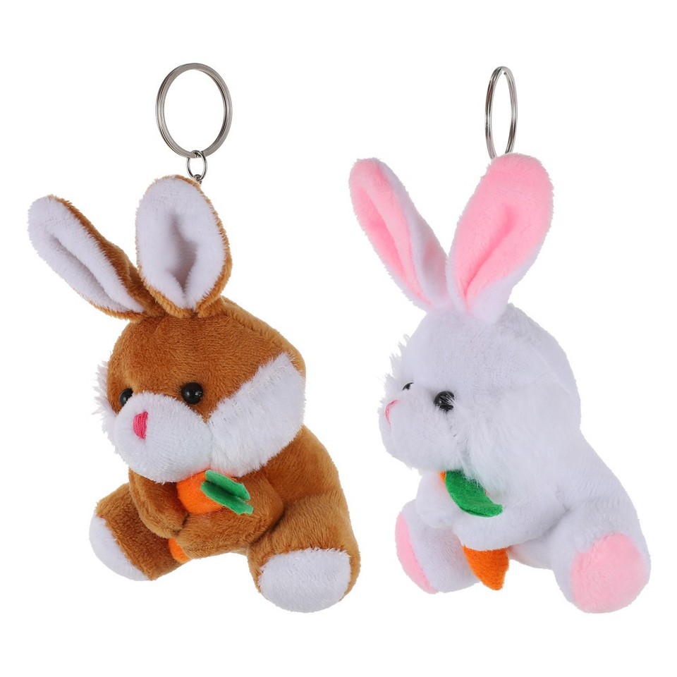 Plush Bunny Keychain for Bag Decoration Durable Charm with Assorted ...
