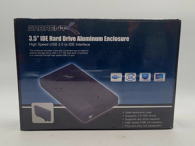 Sabrent 3.5'' IDE Hard Drive Aluminum Enclosure, High Speed USB 2.0 to IDE SEALED