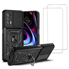 Motorola Moto Edge 2021 5G Case with Glass Screen Protector Phone Cover from USA