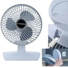 USB Rechargeable Mini Cooling Fan Desktop Wall-Mounted Foldable Portable 3-Speed