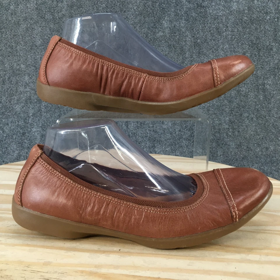 Clarks Zapatos Mujer 11 M Prado Ópalo Informales Sin Cordones Ballet Planos Cuero Marrón Foto 2 de 4