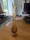 Fenton/Viking 18” Amber Glass Vintage Swung Vase-Excellent Condition!
