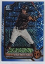 2022 Bowman Chrome Prospects Blue Shimmer Refractor 106/150 Diego Velasquez tk9